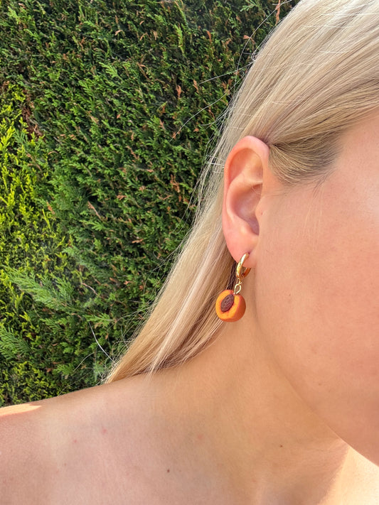 Dangly Peach Earrings 🍑