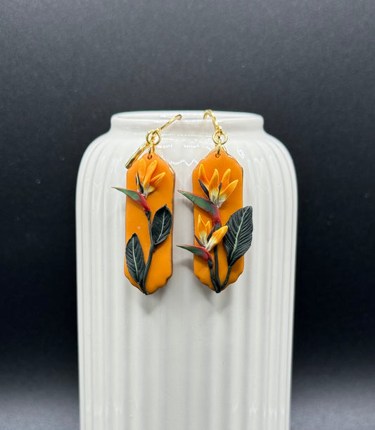 Bird of paradise earrings