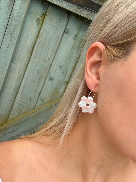 Candy Floss Flower Hoops