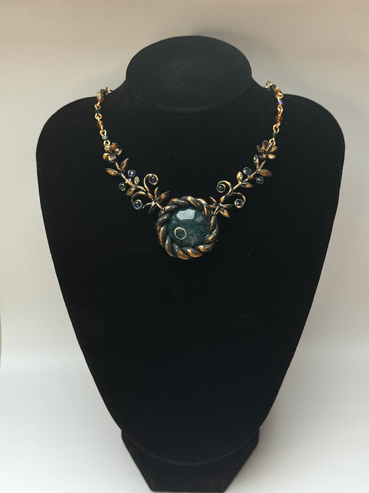 Moss Agate Medieval Necklace