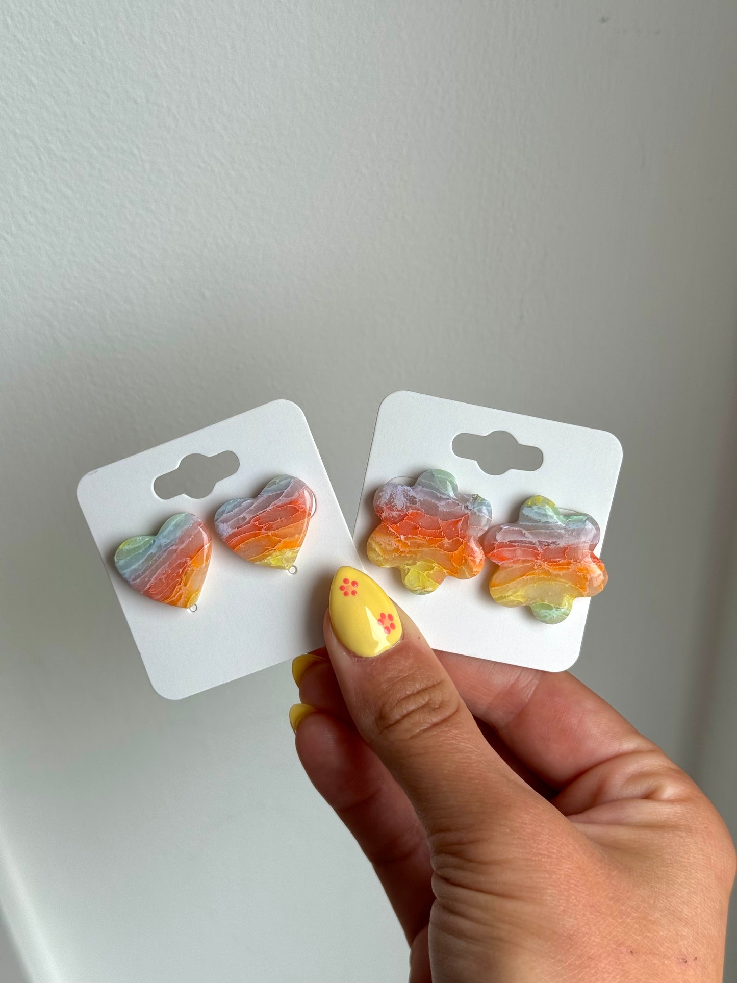 Rainbow ‘gemstone’ earrings