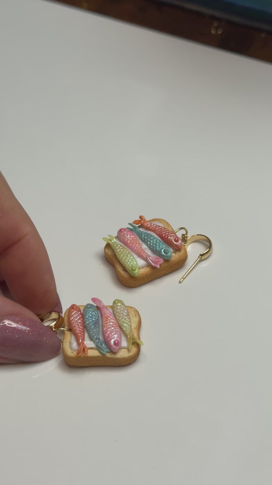Sardines on Toast Earrings 🐟